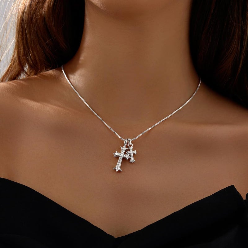 Partm Gold Cross Necklace for Women 14K Plated Dainty Pendant Cross Chain Faith Crucifix Choker Baptism Necklace for Women Trendy Religious Jewelry Hypoallergenic - Image 5